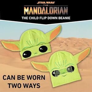NWT Disney Mandalorian the Child Grogu Star Wars flip down Beanie
